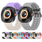 Dây đồng hồ silicone lỗ đôi Ocean, cho Samsung Galaxy Watch Ultra 47mm / Ultra 2025