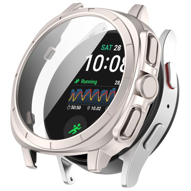 Ốp bảo vệ đồng hồ tích hợp kính cường lực PC + Tempered Film, dành cho Samsung Galaxy Watch 7 40mm