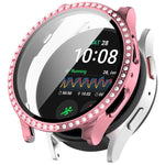 Ốp bảo vệ đồng hồ tích hợp PC kim cương hàng đơn + phim cường lực, cho Samsung Galaxy Watch 7 44mm, cho Samsung Galaxy Watch 7 40mm