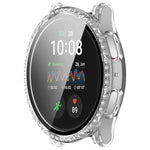 Ốp bảo vệ đồng hồ tích hợp PC kim cương hàng đơn + phim cường lực, cho Samsung Galaxy Watch 7 44mm, cho Samsung Galaxy Watch 7 40mm