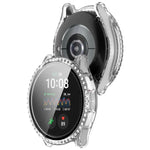 Ốp bảo vệ đồng hồ tích hợp PC kim cương hàng đơn + phim cường lực, cho Samsung Galaxy Watch 7 44mm, cho Samsung Galaxy Watch 7 40mm
