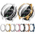 Ốp bảo vệ đồng hồ tích hợp PC kim cương hàng đơn + phim cường lực, cho Samsung Galaxy Watch 7 44mm, cho Samsung Galaxy Watch 7 40mm