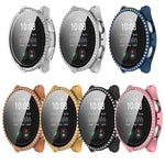 Ốp bảo vệ đồng hồ tích hợp PC kim cương hàng đơn + phim cường lực, cho Samsung Galaxy Watch 7 44mm, cho Samsung Galaxy Watch 7 40mm