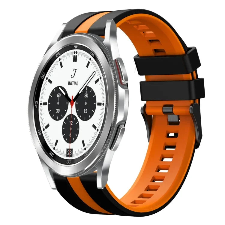 Dây đồng hồ silicone thể thao hai màu 20mm, Dành cho Samsung Galaxy Watch 4 Classic 42mm, Dành cho Samsung Galaxy Watch Active 2 44mm, Dành cho Samsung Galaxy Watch Active 2 40mm
