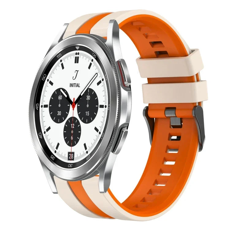 Dây đồng hồ silicone thể thao hai màu 20mm, Dành cho Samsung Galaxy Watch 4 Classic 42mm, Dành cho Samsung Galaxy Watch Active 2 44mm, Dành cho Samsung Galaxy Watch Active 2 40mm