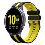 Dây đồng hồ silicone thể thao hai màu 20mm, Dành cho Samsung Galaxy Watch 4 Classic 42mm, Dành cho Samsung Galaxy Watch Active 2 44mm, Dành cho Samsung Galaxy Watch Active 2 40mm