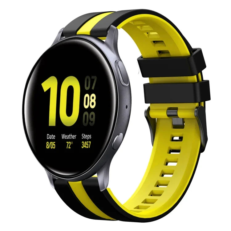 Dây đồng hồ silicone thể thao hai màu 20mm, Dành cho Samsung Galaxy Watch 4 Classic 42mm, Dành cho Samsung Galaxy Watch Active 2 44mm, Dành cho Samsung Galaxy Watch Active 2 40mm