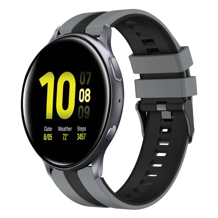 Dây đồng hồ silicone thể thao hai màu 20mm, Dành cho Samsung Galaxy Watch 4 Classic 42mm, Dành cho Samsung Galaxy Watch Active 2 44mm, Dành cho Samsung Galaxy Watch Active 2 40mm