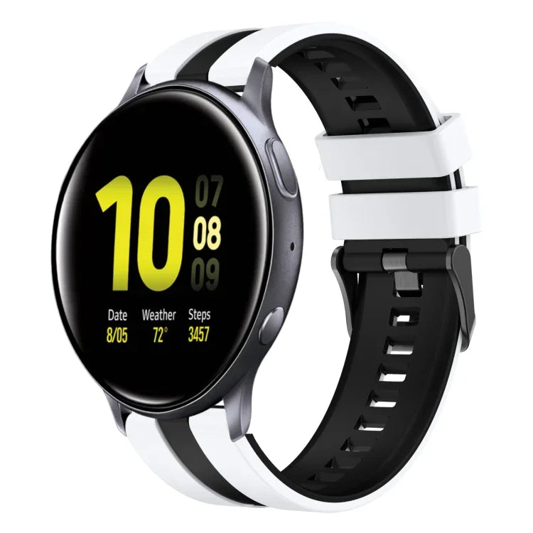 Dây đồng hồ silicone thể thao hai màu 20mm, Dành cho Samsung Galaxy Watch 4 Classic 42mm, Dành cho Samsung Galaxy Watch Active 2 44mm, Dành cho Samsung Galaxy Watch Active 2 40mm