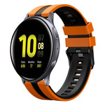 Dây đồng hồ silicone thể thao hai màu 20mm, Dành cho Samsung Galaxy Watch 4 Classic 42mm, Dành cho Samsung Galaxy Watch Active 2 44mm, Dành cho Samsung Galaxy Watch Active 2 40mm