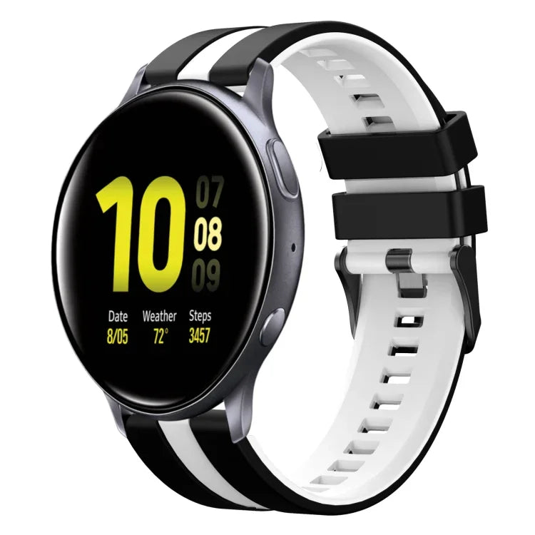 Dây đồng hồ silicone thể thao hai màu 20mm, Dành cho Samsung Galaxy Watch 4 Classic 42mm, Dành cho Samsung Galaxy Watch Active 2 44mm, Dành cho Samsung Galaxy Watch Active 2 40mm
