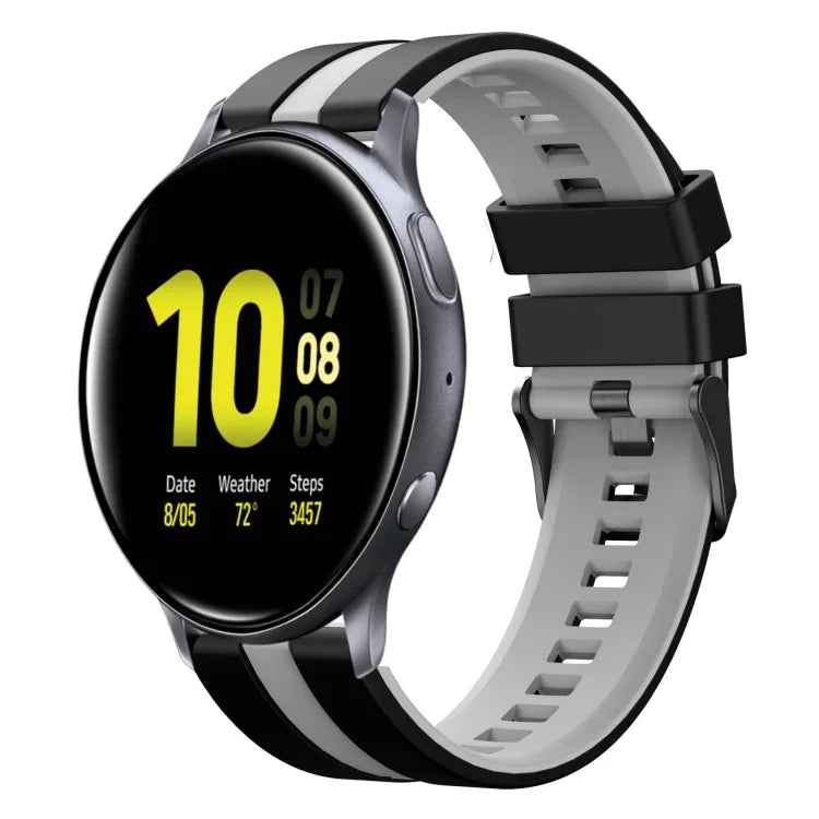 Dây đồng hồ silicone thể thao hai màu 20mm, Dành cho Samsung Galaxy Watch 4 Classic 42mm, Dành cho Samsung Galaxy Watch Active 2 44mm, Dành cho Samsung Galaxy Watch Active 2 40mm
