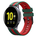 Dây đồng hồ silicone thể thao hai màu 20mm, Dành cho Samsung Galaxy Watch 4 Classic 42mm, Dành cho Samsung Galaxy Watch Active 2 44mm, Dành cho Samsung Galaxy Watch Active 2 40mm