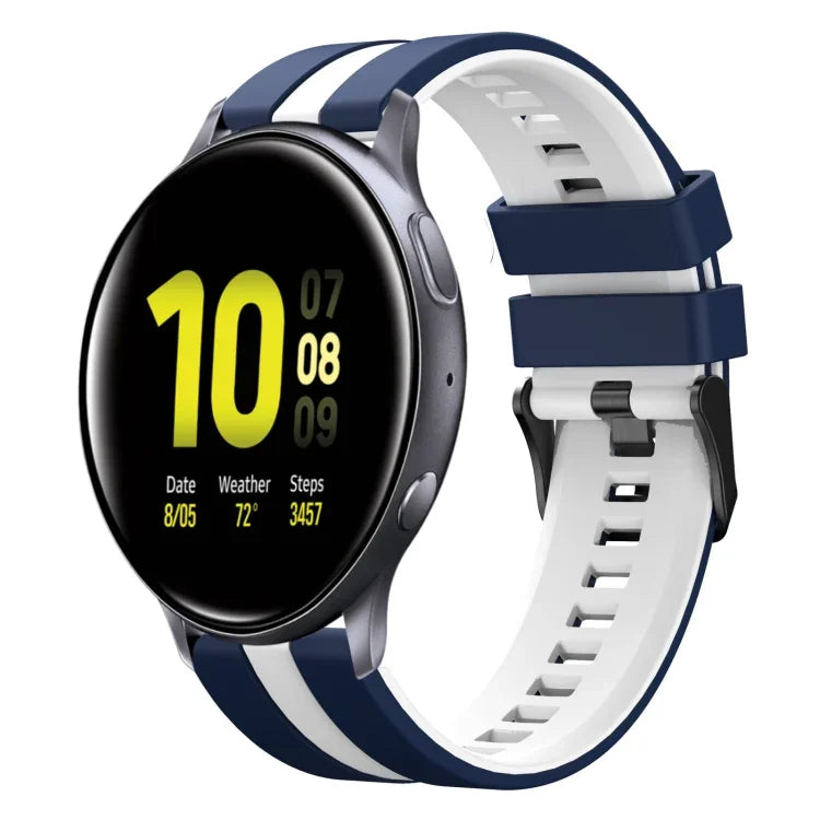 Dây đồng hồ silicone thể thao hai màu 20mm, Dành cho Samsung Galaxy Watch 4 Classic 42mm, Dành cho Samsung Galaxy Watch Active 2 44mm, Dành cho Samsung Galaxy Watch Active 2 40mm
