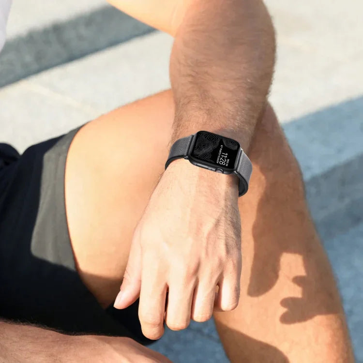 Dây đồng hồ silicone lai da thật, Dành cho Apple Watch Series 10 46mm, Dành cho Apple Watch Series 10 42mm, Dành cho Apple Watch SE 2023 44mm, Dành cho Apple Watch SE 2023 40mm, Dành cho Apple Watch Ultra 2 49mm, Dành cho Apple Watch Series 9 45mm