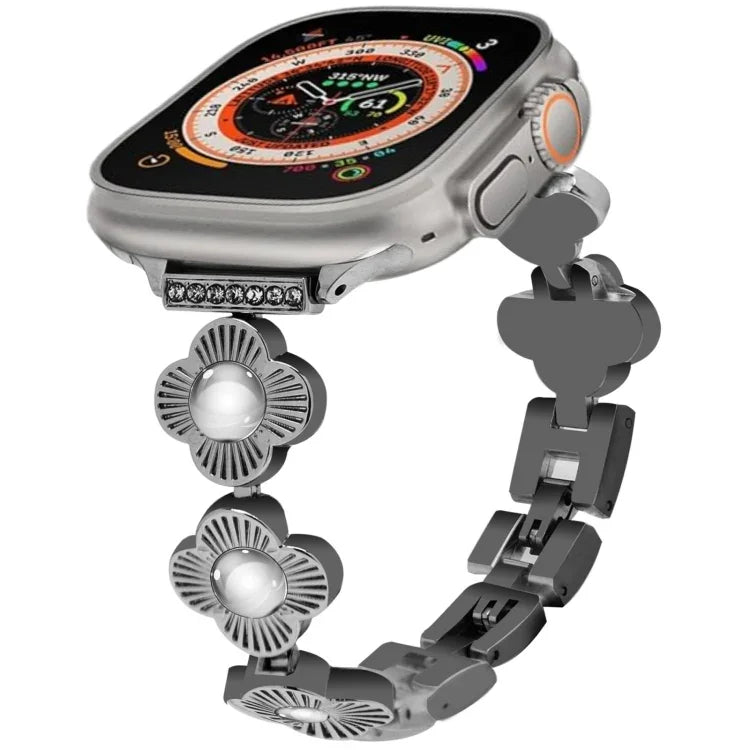 Dây đồng hồ kim loại tháo nhanh cỏ bốn lá, dành cho Apple Watch SE 2023 44mm, dành cho Apple Watch SE 2023 40mm, dành cho Apple Watch Ultra 2 49mm, dành cho Apple Watch Series 9 45mm, dành cho Apple Watch Series 9 41mm, dành cho Apple Watch Ultra 49mm