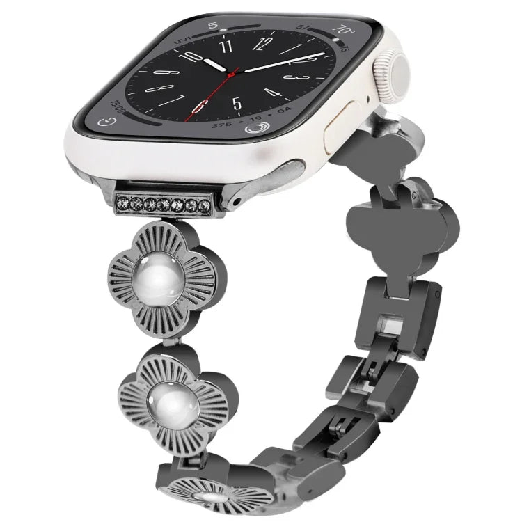 Dây đồng hồ kim loại tháo nhanh cỏ bốn lá, dành cho Apple Watch SE 2023 44mm, dành cho Apple Watch SE 2023 40mm, dành cho Apple Watch Ultra 2 49mm, dành cho Apple Watch Series 9 45mm, dành cho Apple Watch Series 9 41mm, dành cho Apple Watch Ultra 49mm