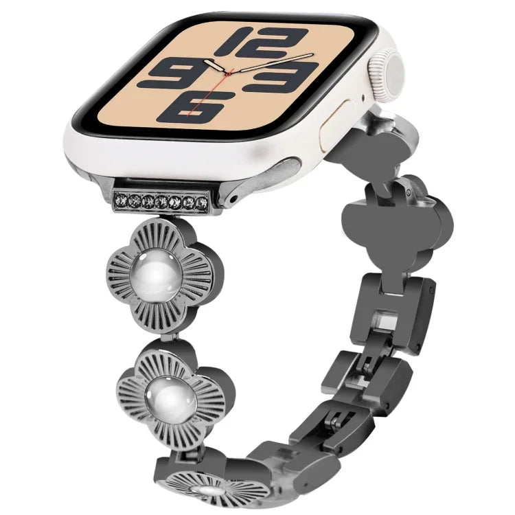 Dây đồng hồ kim loại tháo nhanh cỏ bốn lá, dành cho Apple Watch SE 2023 44mm, dành cho Apple Watch SE 2023 40mm, dành cho Apple Watch Ultra 2 49mm, dành cho Apple Watch Series 9 45mm, dành cho Apple Watch Series 9 41mm, dành cho Apple Watch Ultra 49mm
