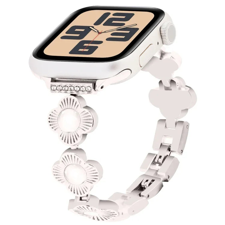 Dây đồng hồ kim loại tháo nhanh cỏ bốn lá, dành cho Apple Watch SE 2023 44mm, dành cho Apple Watch SE 2023 40mm, dành cho Apple Watch Ultra 2 49mm, dành cho Apple Watch Series 9 45mm, dành cho Apple Watch Series 9 41mm, dành cho Apple Watch Ultra 49mm