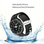 Dây đồng hồ silicone khóa gập nam châm rãnh bạc cho Samsung Galaxy Watch Ultra 47mm / Ultra 2025