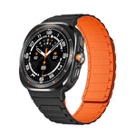 Dây đồng hồ silicone nam châm hình chữ I kết nối màu đen cho Samsung Galaxy Watch Ultra 47mm