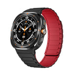 Dây đồng hồ silicone nam châm hình chữ I kết nối màu đen cho Samsung Galaxy Watch Ultra 47mm