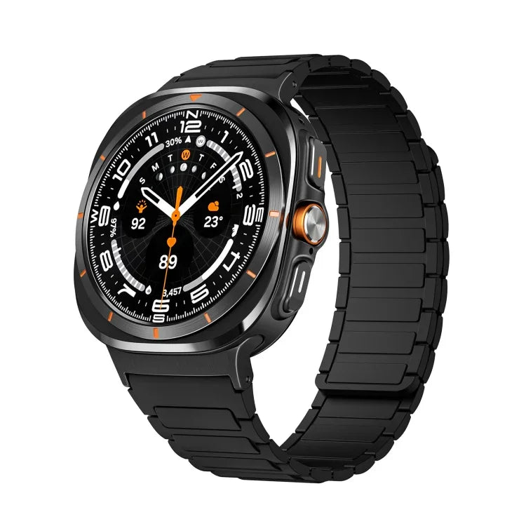 Dây đồng hồ silicone nam châm hình chữ I kết nối màu đen cho Samsung Galaxy Watch Ultra 47mm