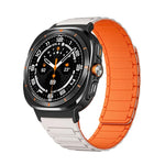 Dây đồng hồ silicone nam châm hình chữ I kết nối màu đen cho Samsung Galaxy Watch Ultra 47mm