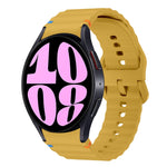 Wave Pattern Stitched Silicone Watch Band, For Samsung Galaxy Watch 7 40 / 44mm, For Samsung Galaxy Watch 6 Classic, For Samsung Galaxy Watch 6 40 / 44mm, For Samsung Galaxy Watch 5 40 / 44mm