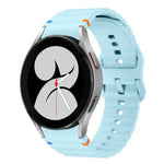Wave Pattern Stitched Silicone Watch Band, For Samsung Galaxy Watch 5 Pro, For Samsung Galaxy Watch 4 40 / 44mm, For Samsung Galaxy Watch 4 Classic 42 / 46mm, For Samsung Galaxy Watch3 41mm