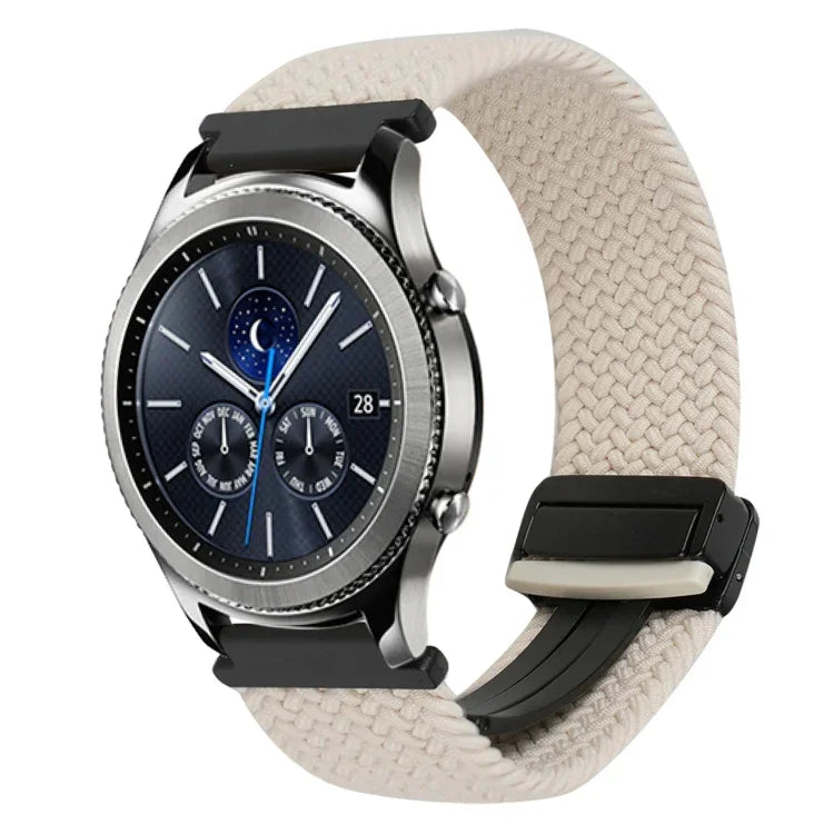 22mm Magnetic Buckle Braided Watch Band, For Samsung Galaxy Gear S3 Classic, For Samsung Galaxy Watch 46mm