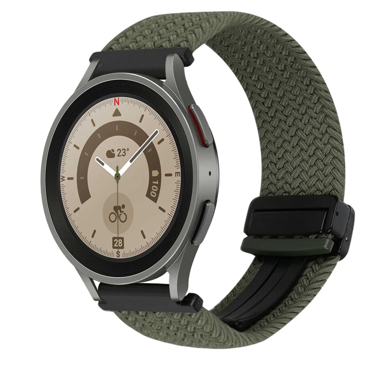 Dây đồng hồ bện khóa nam châm 20mm, dành cho Samsung Galaxy Watch 5 Pro, dành cho Samsung Gear Sport