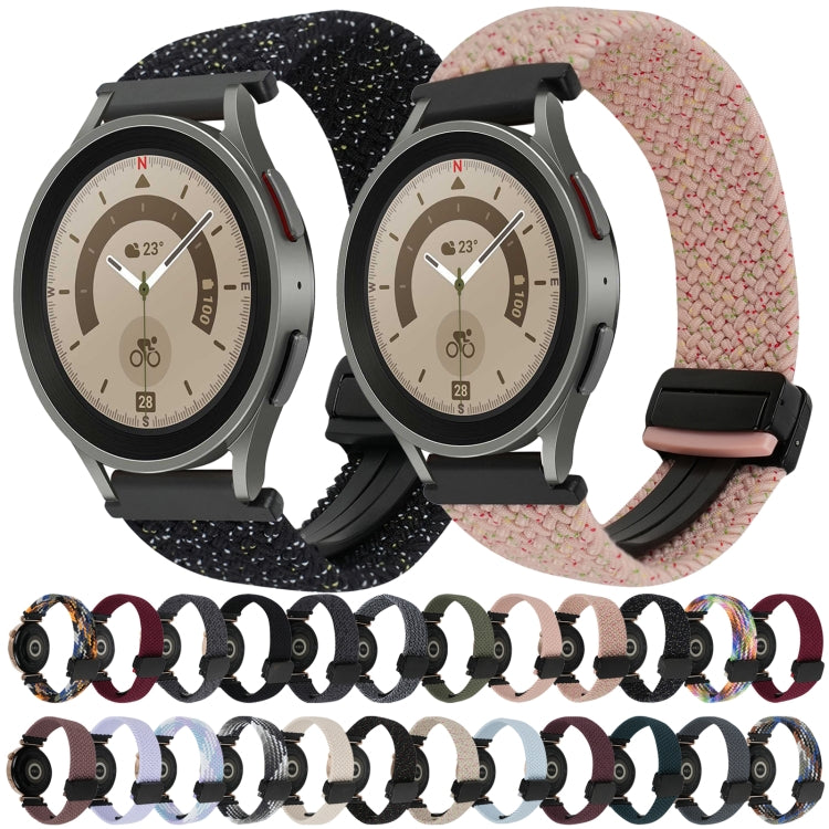Dây đồng hồ bện khóa nam châm 20mm, dành cho Samsung Galaxy Watch 5 Pro, dành cho Samsung Gear Sport