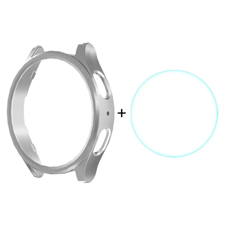 Ốp cứng PC mạ điện ENKAY Hat-Prince + Miếng dán màn hình kính cường lực 9H 0.2mm, Dành cho Samsung Galaxy Watch7 44mm, Dành cho Samsung Galaxy Watch7 40mm
