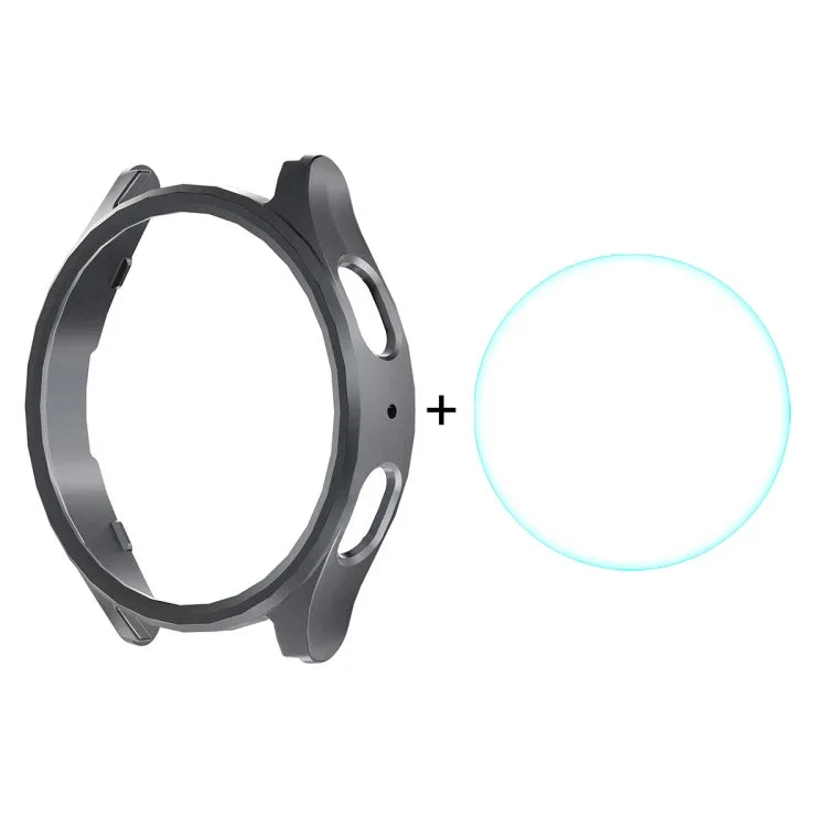 Ốp cứng PC mạ điện ENKAY Hat-Prince + Miếng dán màn hình kính cường lực 9H 0.2mm, Dành cho Samsung Galaxy Watch7 44mm, Dành cho Samsung Galaxy Watch7 40mm