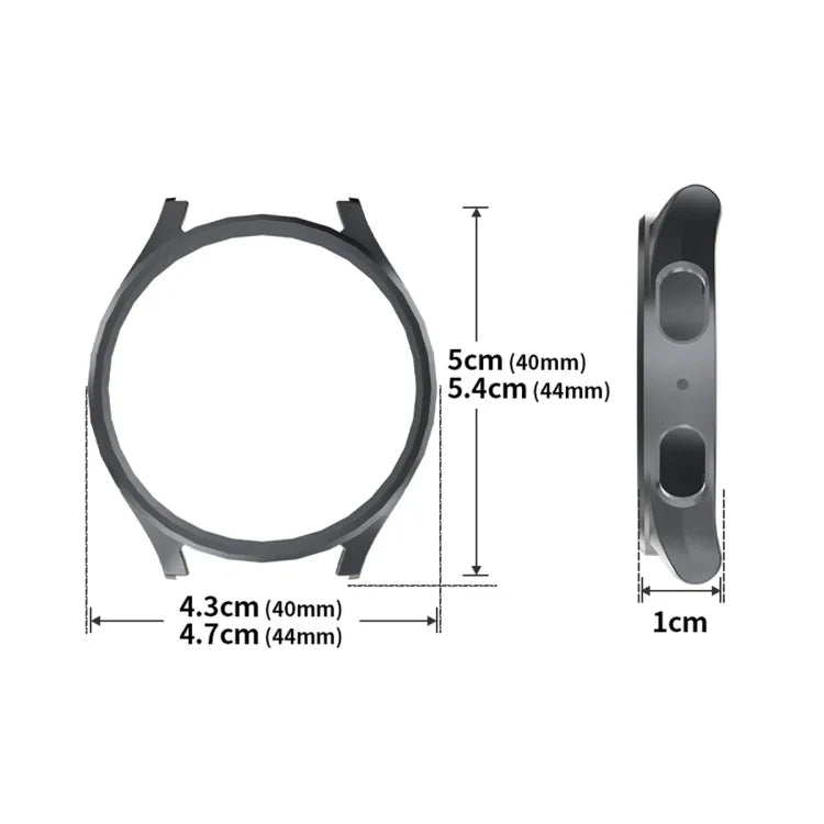 Ốp cứng PC mạ điện ENKAY Hat-Prince + Miếng dán màn hình kính cường lực 9H 0.2mm, Dành cho Samsung Galaxy Watch7 44mm, Dành cho Samsung Galaxy Watch7 40mm