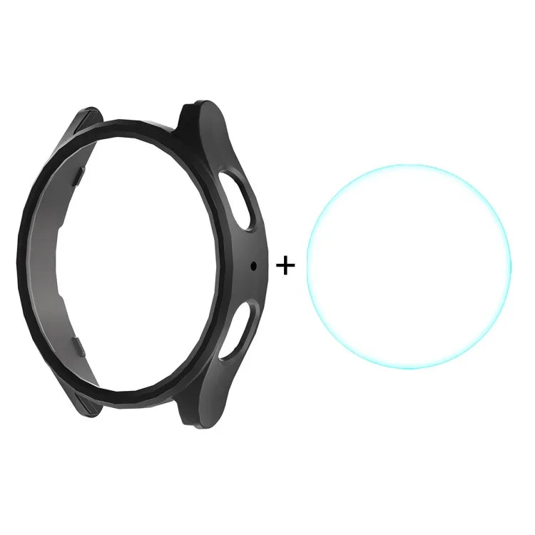 Ốp cứng PC mạ điện ENKAY Hat-Prince + Miếng dán màn hình kính cường lực 9H 0.2mm, Dành cho Samsung Galaxy Watch7 44mm, Dành cho Samsung Galaxy Watch7 40mm