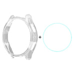 Ốp cứng PC mạ điện ENKAY Hat-Prince + Miếng dán màn hình kính cường lực 9H 0.2mm, Dành cho Samsung Galaxy Watch7 44mm, Dành cho Samsung Galaxy Watch7 40mm