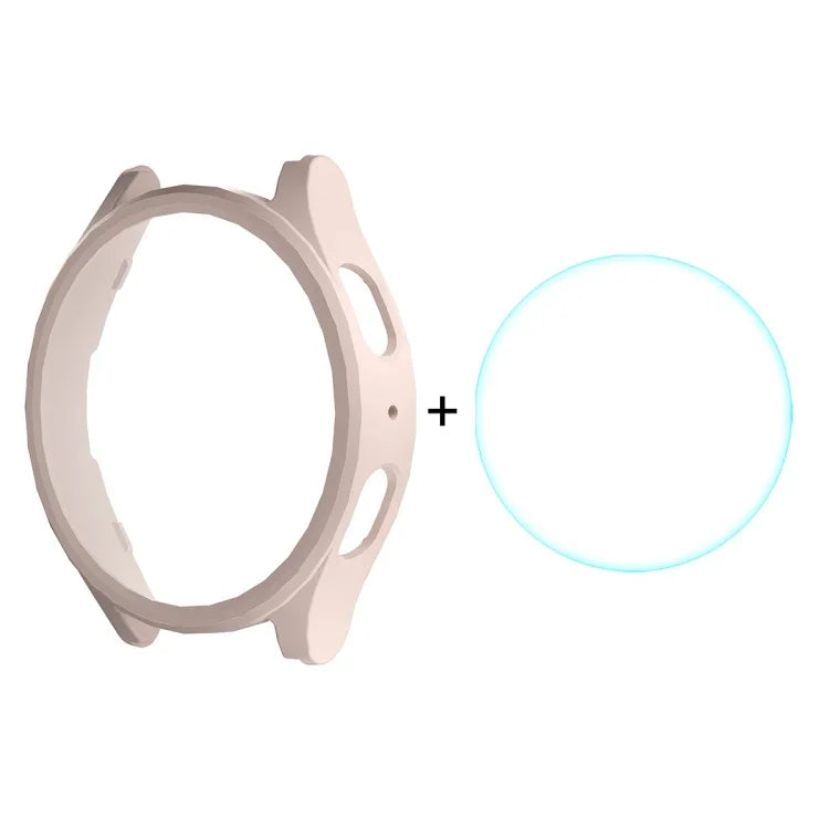 Ốp cứng PC mạ điện ENKAY Hat-Prince + Miếng dán màn hình kính cường lực 9H 0.2mm, Dành cho Samsung Galaxy Watch7 44mm, Dành cho Samsung Galaxy Watch7 40mm
