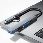 Bộ mở rộng hub chuyển đổi ADS-805 8 Pin + Type-C sang USB-C dữ liệu + USB 2.0 / 3.0 + đầu đọc thẻ SD / TF, ADS-805