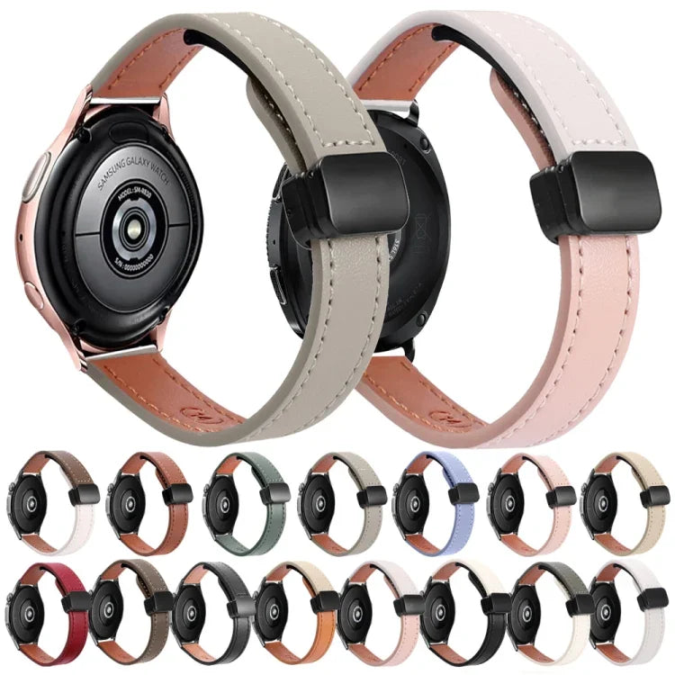 Dây đồng hồ da microfiber khóa nam châm mảnh 20mm, dành cho Samsung Galaxy Watch 4 40 / 44mm, dành cho Samsung Galaxy Watch 4 Classic 42 / 46mm