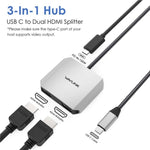 Bộ chuyển đổi WAVLINK UHP510 Pro 87W PD sạc USB C sang hai màn hình HD 4K 60Hz