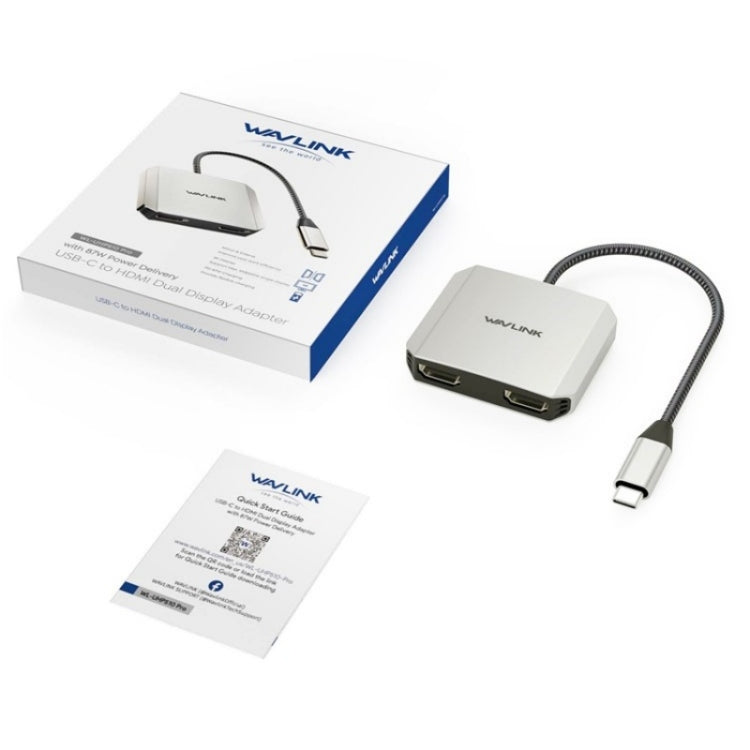 Bộ chuyển đổi WAVLINK UHP510 Pro 87W PD sạc USB C sang hai màn hình HD 4K 60Hz