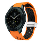 Dây đồng hồ silicone khóa gập nam châm bạc hai màu, dành cho Samsung Galaxy Watch 3 41mm, dành cho Samsung Galaxy Watch Active, dành cho Samsung Galaxy Watch 42mm, dành cho Samsung Gear S2 Classic