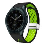 Dây đồng hồ silicone khóa gập nam châm bạc hai màu, dành cho Samsung Galaxy Watch 3 41mm, dành cho Samsung Galaxy Watch Active, dành cho Samsung Galaxy Watch 42mm, dành cho Samsung Gear S2 Classic