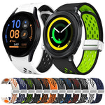 Dây đồng hồ silicone khóa gập nam châm bạc hai màu, dành cho Samsung Galaxy Watch 3 41mm, dành cho Samsung Galaxy Watch Active, dành cho Samsung Galaxy Watch 42mm, dành cho Samsung Gear S2 Classic