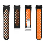 Dây đồng hồ silicone khóa gập nam châm bạc hai màu, dành cho Samsung Galaxy Watch 3 41mm, dành cho Samsung Galaxy Watch Active, dành cho Samsung Galaxy Watch 42mm, dành cho Samsung Gear S2 Classic