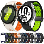 Dây đồng hồ silicone khóa gập nam châm hai màu đen, cho Samsung Galaxy Watch 7 40 / 44mm, cho Samsung Galaxy Watch 5 40 / 44mm, cho Samsung Galaxy Watch 4 40 / 44mm, cho Samsung Galaxy Watch 4 Classic 42 / 46mm