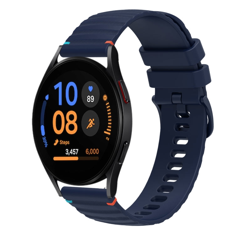 Dây đồng hồ silicone 20mm có đường may chấm sóng, dành cho Samsung Galaxy Watch FE 40mm, Samsung Galaxy Watch 7 40 / 44mm, Samsung Galaxy Watch 6 Classic 43 / 47mm, Samsung Galaxy Watch 6 40 / 44mm