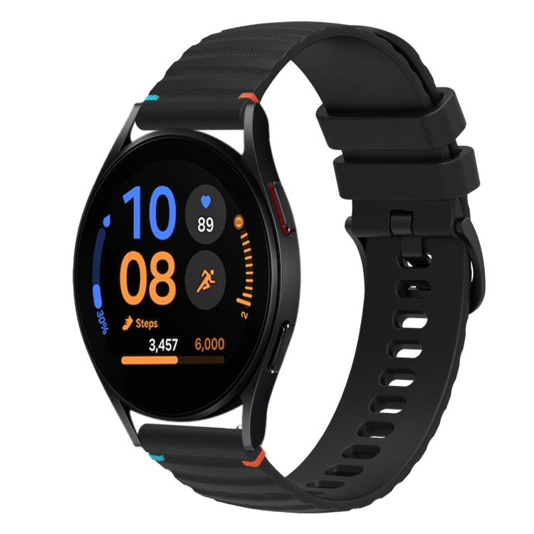 Dây đồng hồ silicone 20mm có đường may chấm sóng, dành cho Samsung Galaxy Watch FE 40mm, Samsung Galaxy Watch 7 40 / 44mm, Samsung Galaxy Watch 6 Classic 43 / 47mm, Samsung Galaxy Watch 6 40 / 44mm